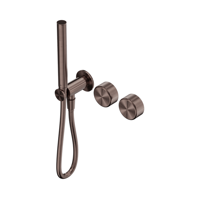 Nero Serenity Progressive Shower System With Metal Handle And Slim Shower - Brushed Bronze