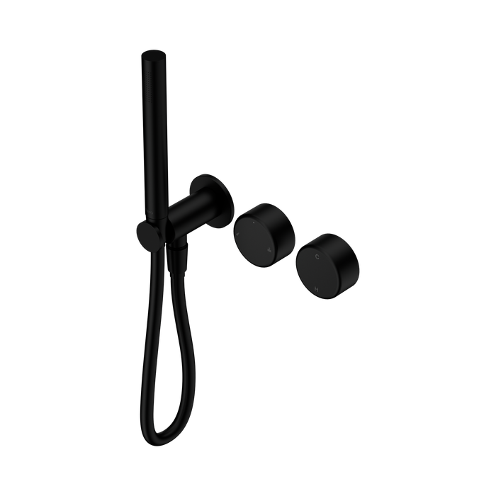 Nero Serenity Progressive Shower System With Metal Handle And Slim Shower - Matte Black
