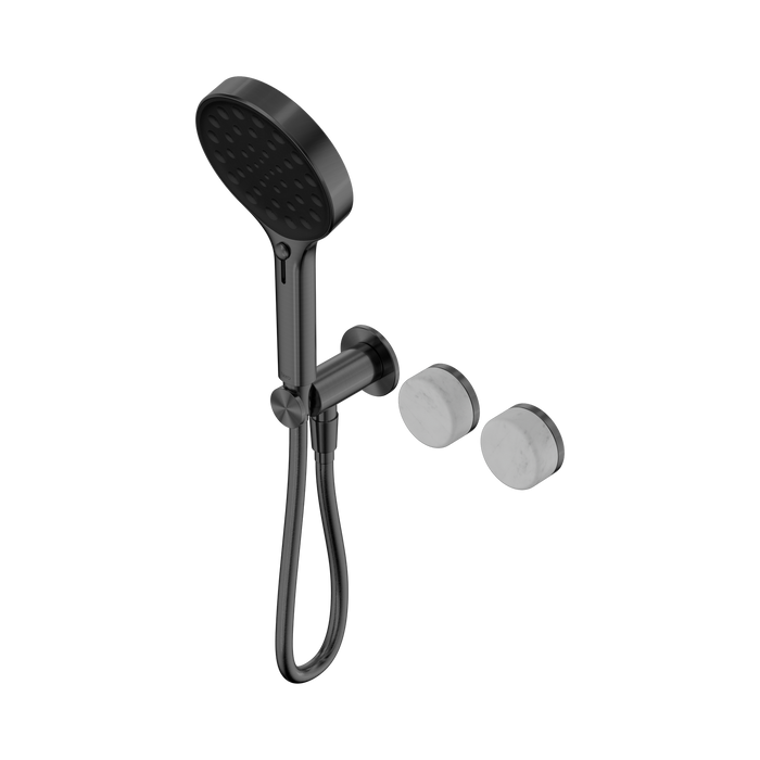 Nero Serenity Progressive Shower System With Carrara Handle And Serenity Hand Shower - Gun Metal