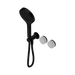 Nero Serenity Progressive Shower System With Carrara Handle And Serenity Hand Shower - Matte Black