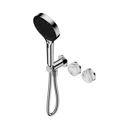 Nero Serenity Progressive Shower System With Arabescato Corchia Handle And Serenity Hand Shower - Chrome