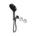 Nero Serenity Progressive Shower System With Arabescato Corchia Handle And Serenity Hand Shower - Gun Metal