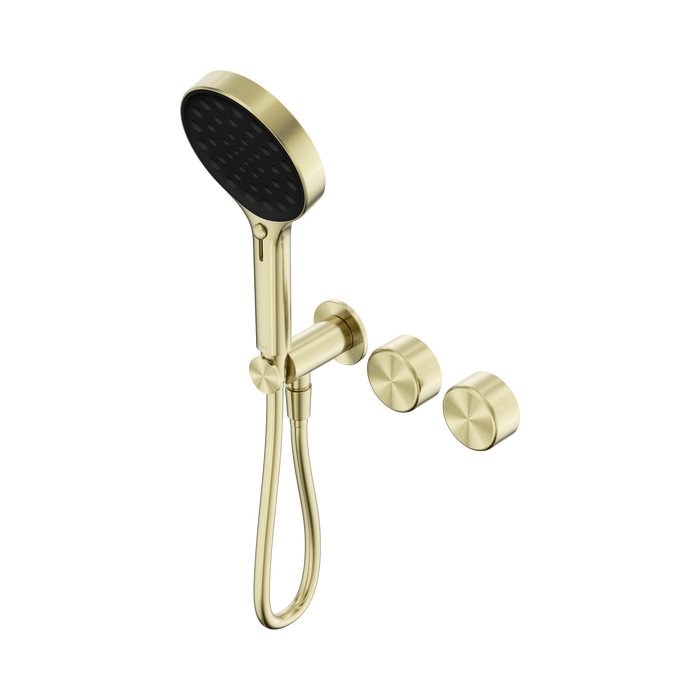 Nero Serenity Progressive Shower System With Metal Handle And Serenity Hand Shower - Brushed Gold
