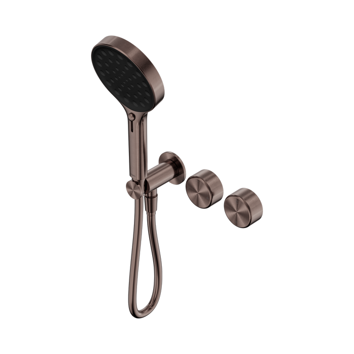Nero Serenity Progressive Shower System With Metal Handle And Serenity Hand Shower - Brushed Bronze