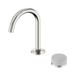Nero Serenity Progressive Basin Mixer Arc Spout With Carrara Handle - Brushed Nickel