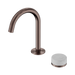 Nero Serenity Progressive Basin Mixer Arc Spout With Carrara Handle - Brushed Bronze
