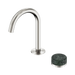 Nero Serenity Progressive Basin Mixer Arc Spout With Verde Alpi Handle - Brushed Nickel