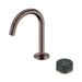 Nero Serenity Progressive Basin Mixer Arc Spout With Verde Alpi Handle - Brushed Bronze