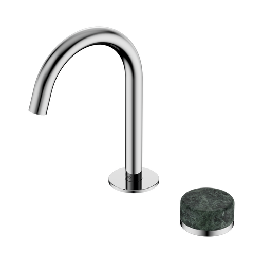 Nero Serenity Progressive Basin Mixer Arc Spout With Verde Alpi Handle - Chrome