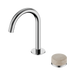 Nero Serenity Progressive Basin Mixer Arc Spout With Rome Travertine Handle - Chrome