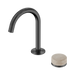 Nero Serenity Progressive Basin Mixer Arc Spout With Rome Travertine Handle - Gun Metal