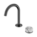 Nero Serenity Progressive Basin Mixer Arc Spout With Arabescato Corchia Handle - Gun Metal