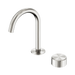 Nero Serenity Progressive Basin Mixer Arc Spout With Metal Handle - Brushed Nickel