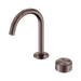 Nero Serenity Progressive Basin Mixer Arc Spout With Metal Handle - Brushed Bronze
