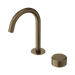 Nero Serenity Progressive Basin Mixer Arc Spout With Metal Handle - Tumbled Antique Brass