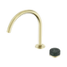 Nero Serenity Progressive Bath/Kitchen Mixer Arc Spout With Verde Alpi Handle - Brushed Gold