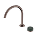 Nero Serenity Progressive Bath/Kitchen Mixer Arc Spout With Verde Alpi Handle - Brushed Bronze