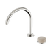 Nero Serenity Progressive Bath/Kitchen Mixer Arc Spout With Rome Travertine Handle - Brushed Nickel