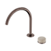 Nero Serenity Progressive Bath/Kitchen Mixer Arc Spout With Rome Travertine Handle - Brushed Bronze