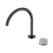 Nero Serenity Progressive Bath/Kitchen Mixer Arc Spout With Rome Travertine Handle - Gun Metal
