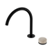 Nero Serenity Progressive Bath/Kitchen Mixer Arc Spout With Rome Travertine Handle - Matte Black
