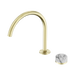 Nero Serenity Progressive Bath/Kitchen Mixer Arc Spout With Arabescato Corchia Handle - Brushed Gold