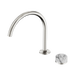 Nero Serenity Progressive Bath/Kitchen Mixer Arc Spout With Arabescato Corchia Handle - Brushed Nickel
