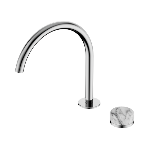 Nero Serenity Progressive Bath/Kitchen Mixer Arc Spout With Arabescato Corchia Handle - Chrome