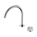 Nero Serenity Progressive Bath/Kitchen Mixer Arc Spout With Arabescato Corchia Handle - Chrome