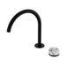 Nero Serenity Progressive Bath/Kitchen Mixer Arc Spout With Arabescato Corchia Handle - Matte Black