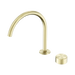 Nero Serenity Progressive Bath/Kitchen Mixer Arc Spout With Metal Handle - Brushed Gold
