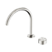 Nero Serenity Progressive Bath/Kitchen Mixer Arc Spout With Metal Handle - Brushed Nickel