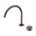 Nero Serenity Progressive Bath/Kitchen Mixer Arc Spout With Metal Handle - Brushed Bronze