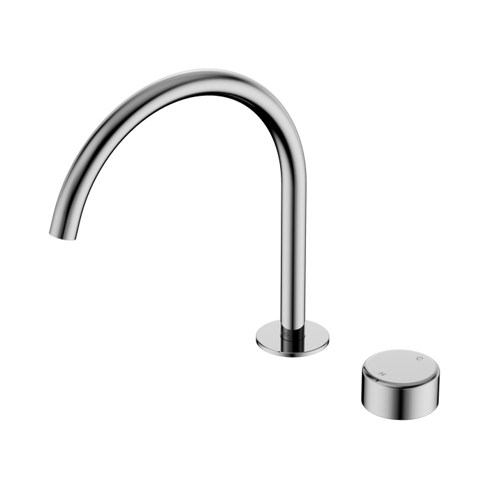Nero Serenity Progressive Bath/Kitchen Mixer Arc Spout With Metal Handle - Chrome
