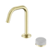 Nero Serenity Progressive Basin Mixer Edge Spout With Carrara Handle - Brushed Gold