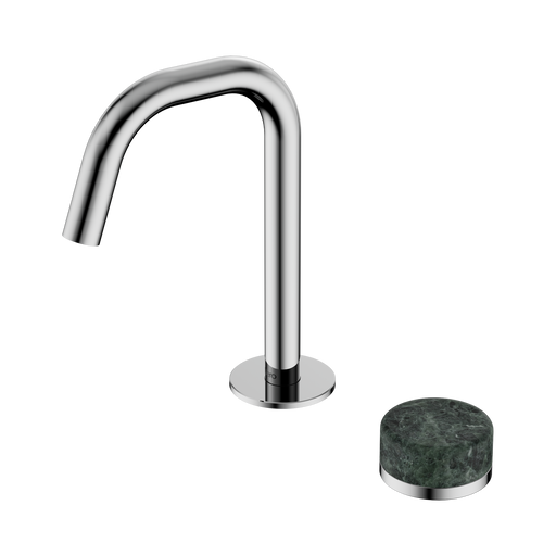 Nero Serenity Progressive Basin Mixer Edge Spout With Verde Alpi Handle - Chrome