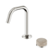 Nero Serenity Progressive Basin Mixer Edge Spout With Rome Travertine Handle - Brushed Nickel