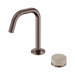 Nero Serenity Progressive Basin Mixer Edge Spout With Rome Travertine Handle - Brushed Bronze