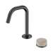 Nero Serenity Progressive Basin Mixer Edge Spout With Rome Travertine Handle - Gun Metal