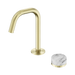 Nero Serenity Progressive Basin Mixer Edge Spout With Arabescato Corchia Handle - Brushed Gold