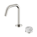 Nero Serenity Progressive Basin Mixer Edge Spout With Arabescato Corchia Handle - Brushed Nickel