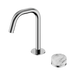Nero Serenity Progressive Basin Mixer Edge Spout With Arabescato Corchia Handle - Chrome