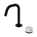 Nero Serenity Progressive Basin Mixer Edge Spout With Arabescato Corchia Handle - Matte Black