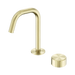Nero Serenity Progressive Basin Mixer Edge Spout With Metal Handle - Brushed Gold