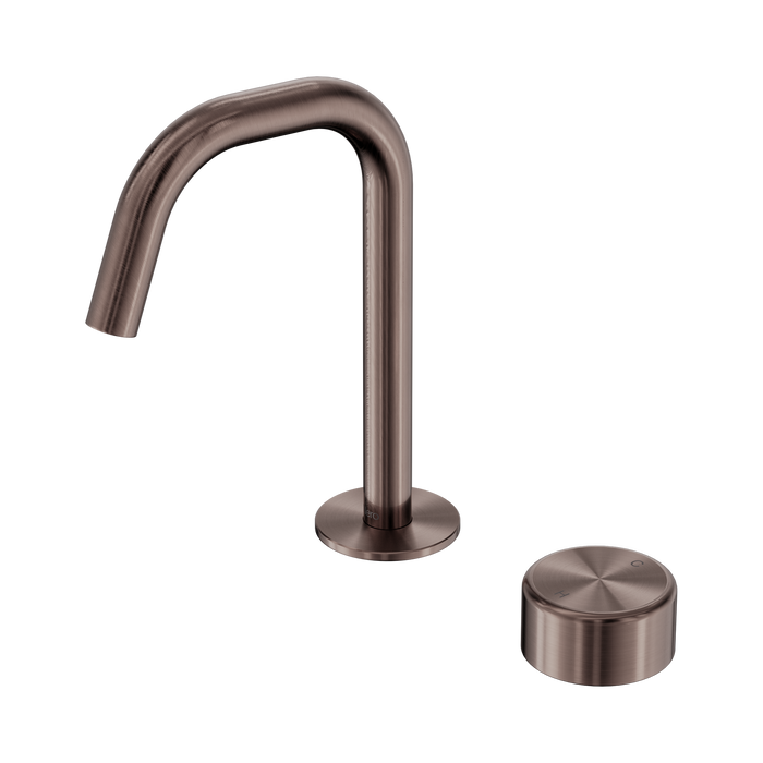Nero Serenity Progressive Basin Mixer Edge Spout With Metal Handle - Brushed Bronze