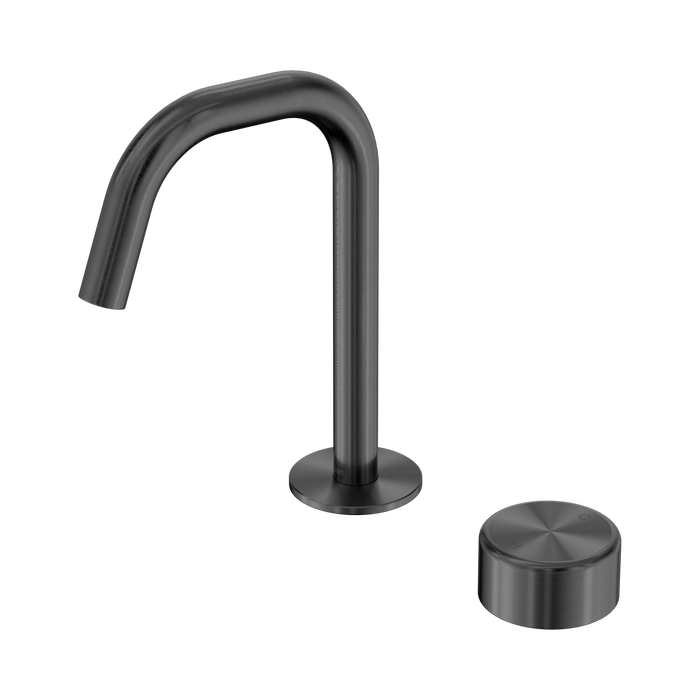 Nero Serenity Progressive Basin Mixer Edge Spout With Metal Handle - Gun Metal