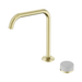 Nero Serenity Progressive Bath/Kitchen Mixer Edge Spout With Carrara Handle - Brushed Gold