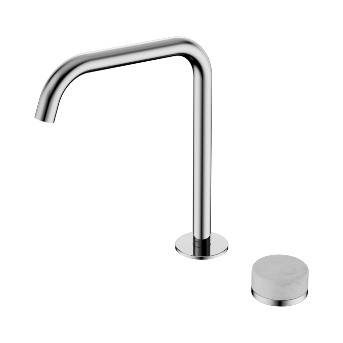 Nero Serenity Progressive Bath/Kitchen Mixer Edge Spout With Carrara Handle - Chrome