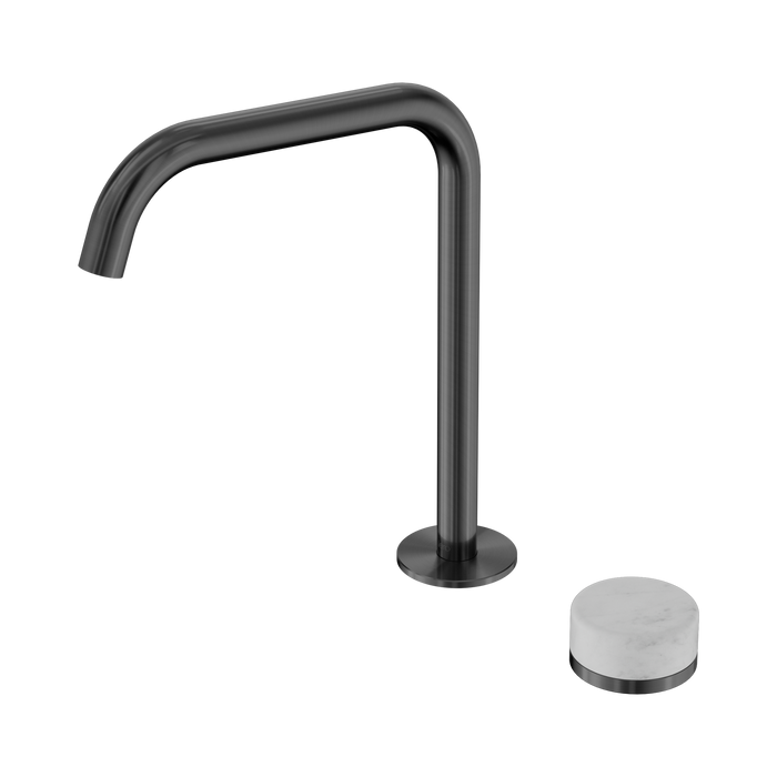 Nero Serenity Progressive Bath/Kitchen Mixer Edge Spout With Carrara Handle - Gun Metal