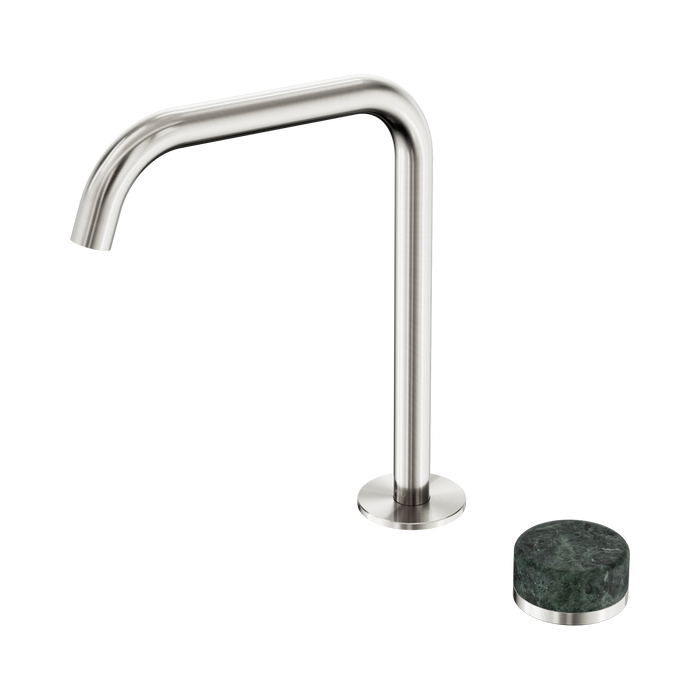 Nero Serenity Progressive Bath/Kitchen Mixer Edge Spout With Verde Alpi Handle - Brushed Nickel